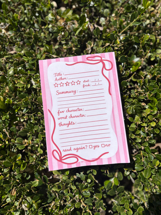 Book Review Notepad