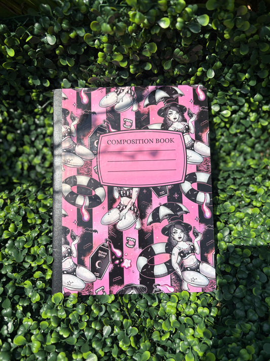 Pink Spooky Babe Composition Notebook