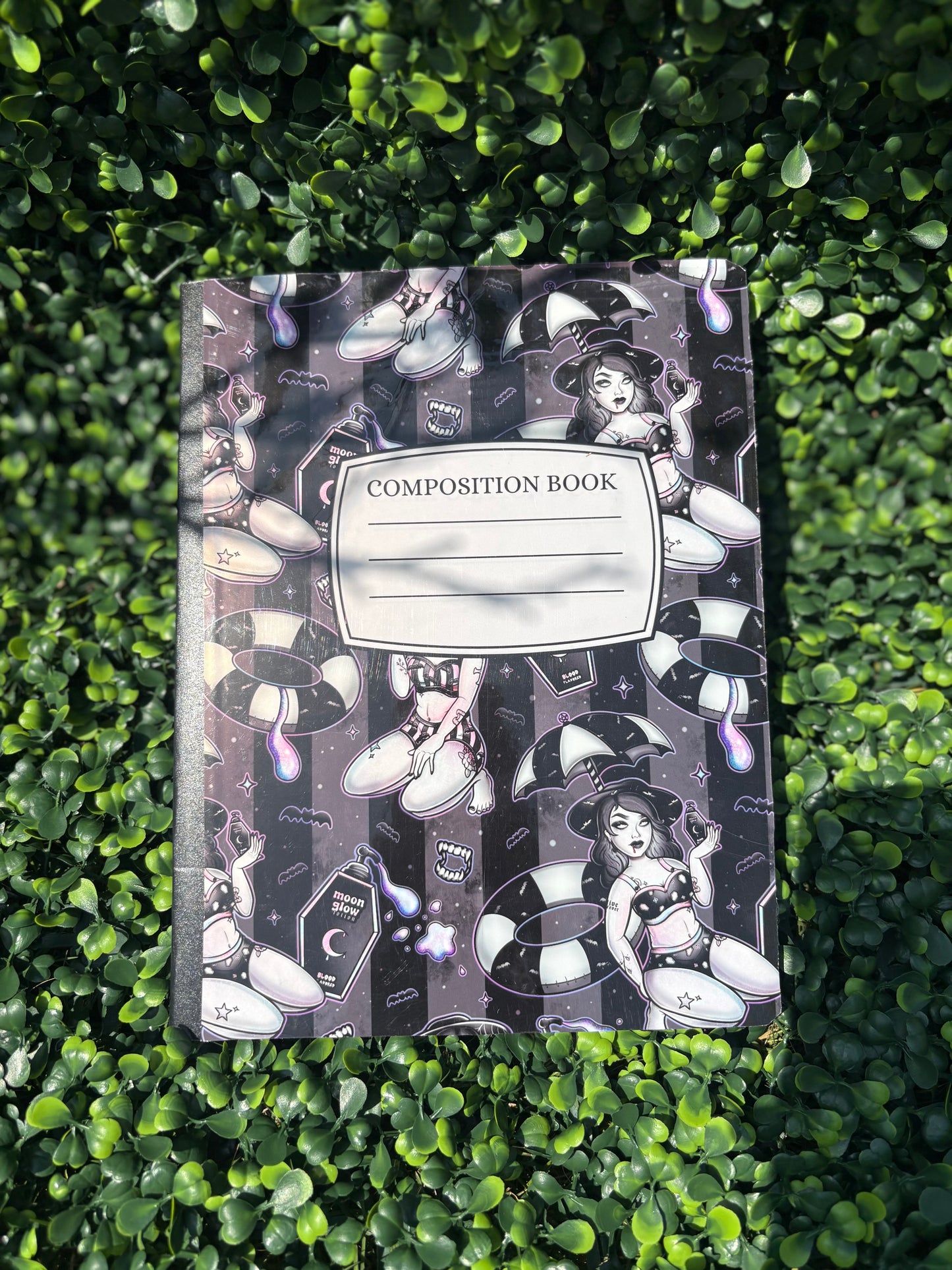 Black Spooky Babe Composition Notebook