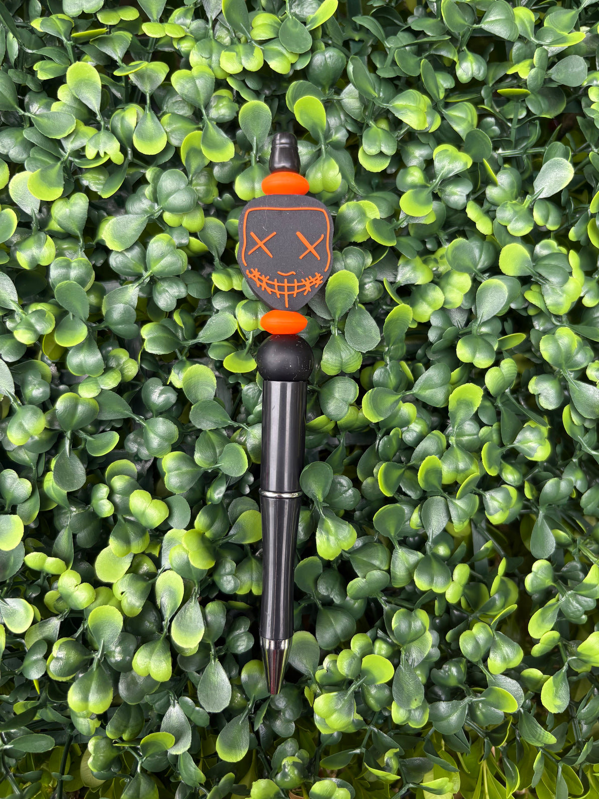 Orange Neon Mask Beaded Pen